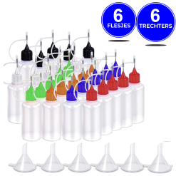 Lijmflesjes (set van 6 stuks)